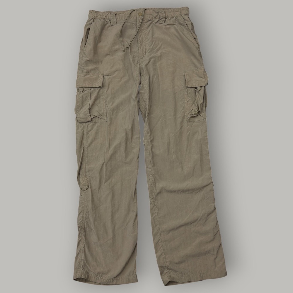 The North Face Mens Cargo Hiking Pants Large Taupe Khaki Stow Pocket Utility